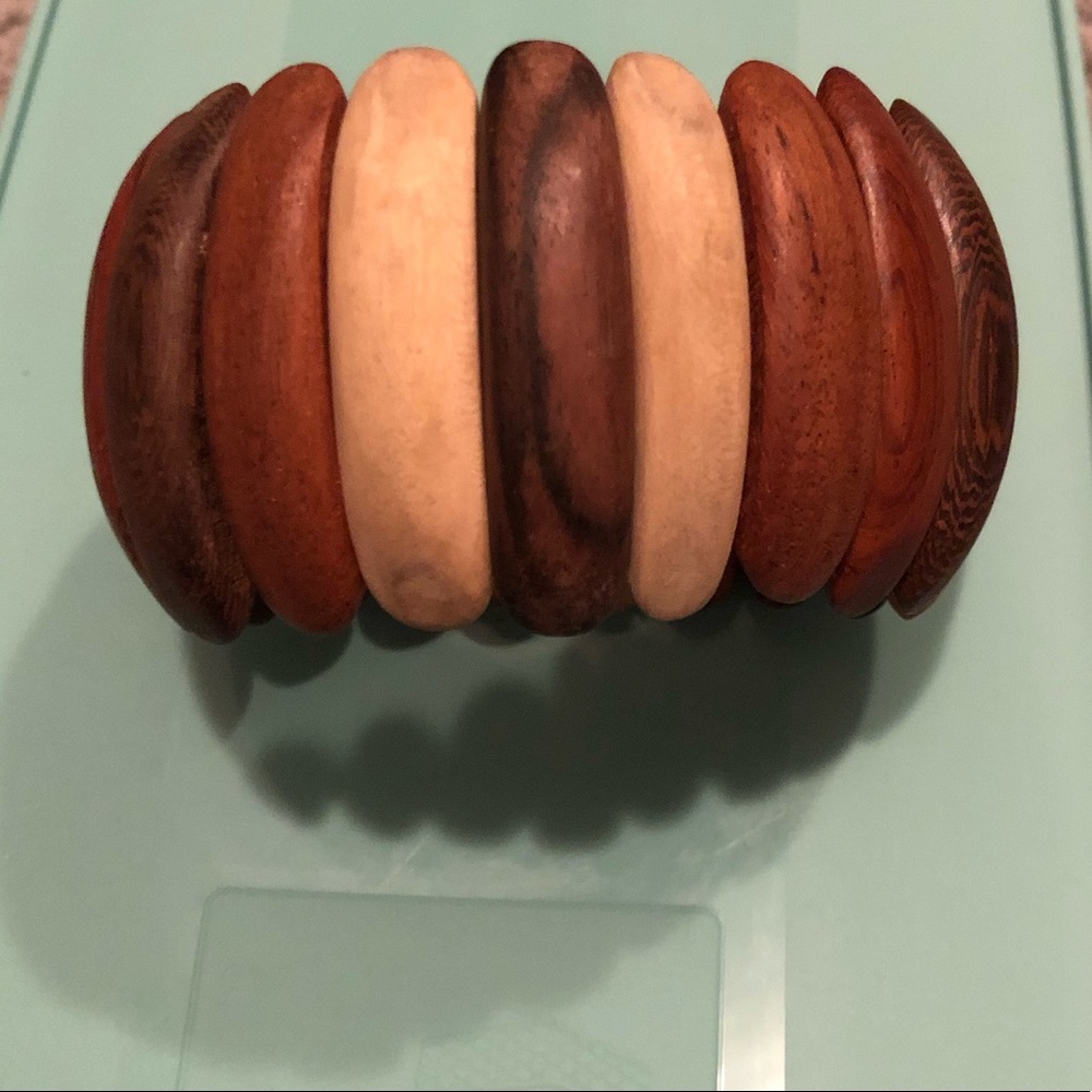 Wooden bracelet cuff